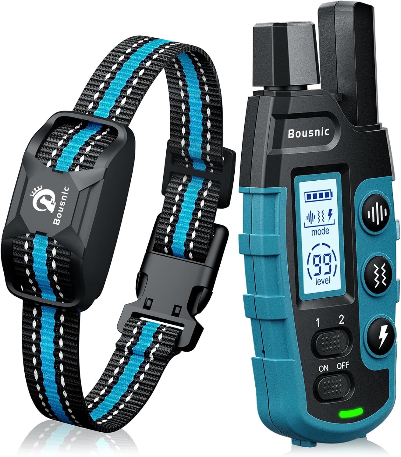 Bousnic Dog Training Collar - 3300ft Remote-Controlled Collar for Dogs (5-120 lbs)