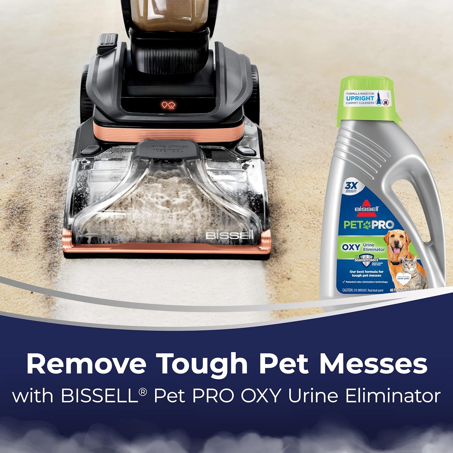 BISSELL Revolution HydroSteam Pet Carpet Cleaner – Professional Upright Deep Cleaner