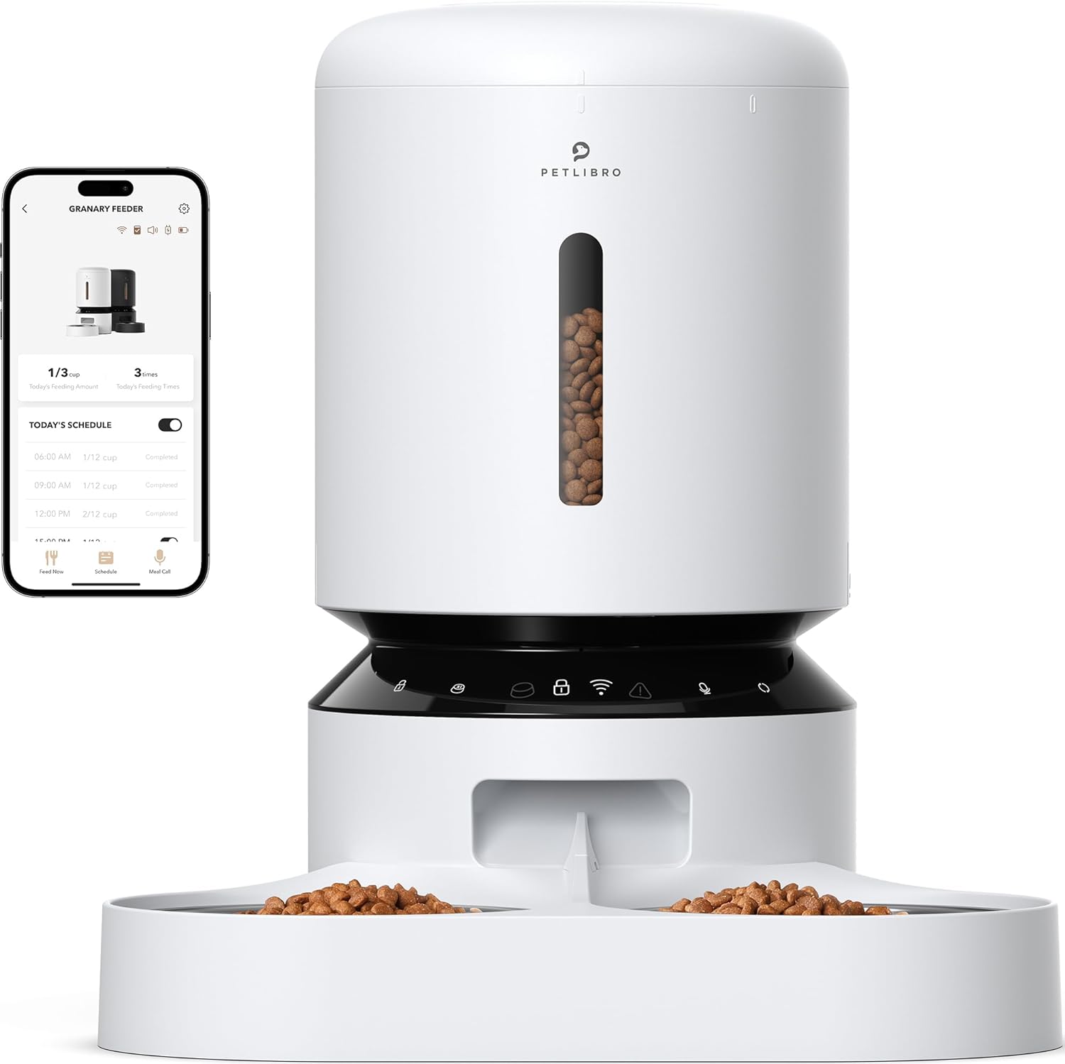 PETLIBRO WiFi-Enabled Automatic Cat Feeder – Adjustable Meal Splitter, Stainless Steel, Fresh Food Storage, Ideal for Multiple Pets