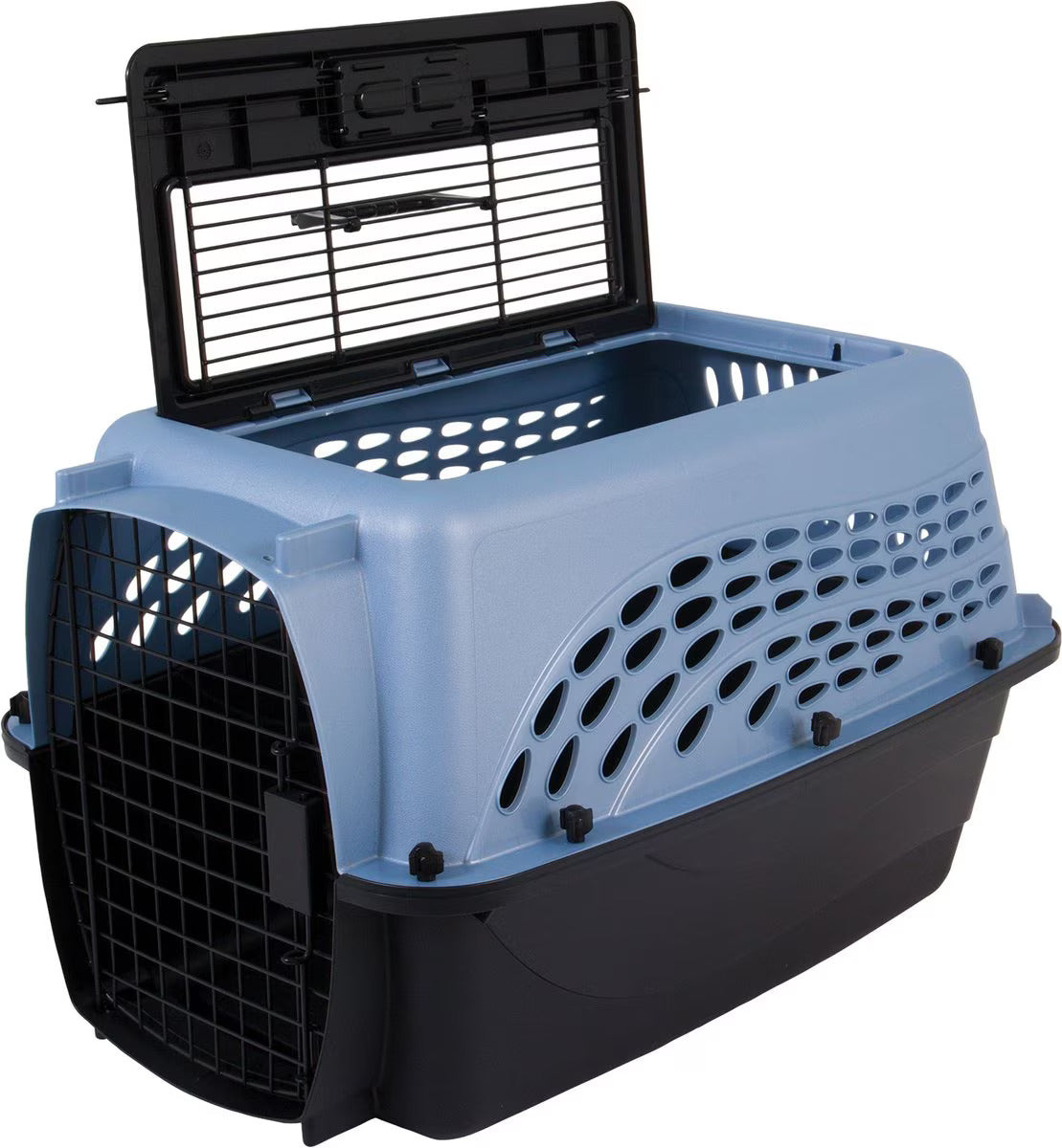 Petmate Two-Door Small Dog & Cat Carrier - Top and Front Loading, Eco-Friendly Design, 24-Inch Length, For Pets Up to 15 Pounds