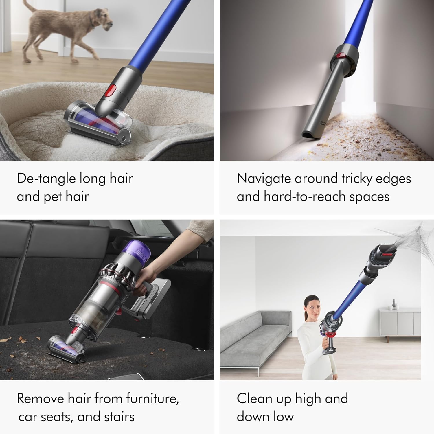 Dyson V11 Cordless Stick Vaccum, Large, Nickel/Blue