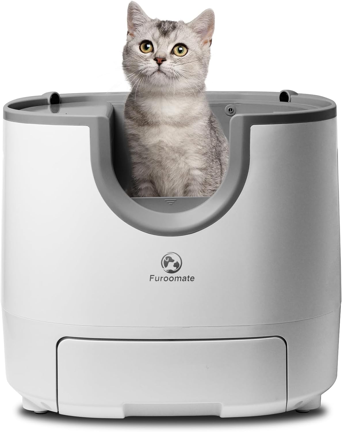 Furoomate Self-Cleaning Litter Box - Large Capacity, Open-Top Design, Automatic Cat Litter Box with Safety Features