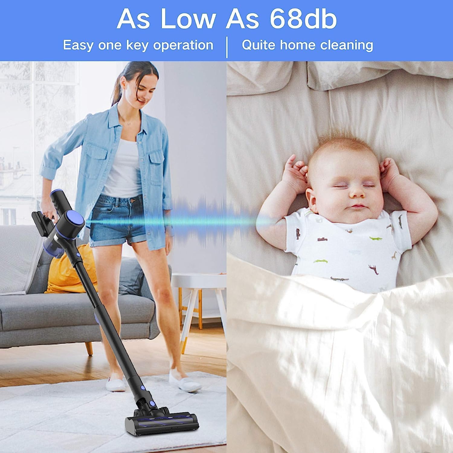 WOWGO 6-in-1 Cordless Vacuum Cleaner, Handheld and Stick Vacuum with 40-Minute Runtime