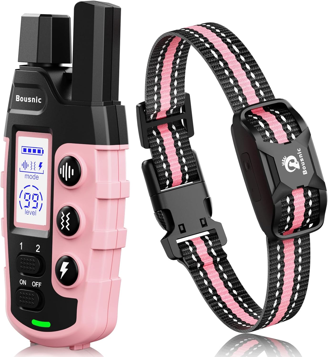 Bousnic Dog Training Collar with Remote - 3300 Ft Range, Rechargeable, Waterproof