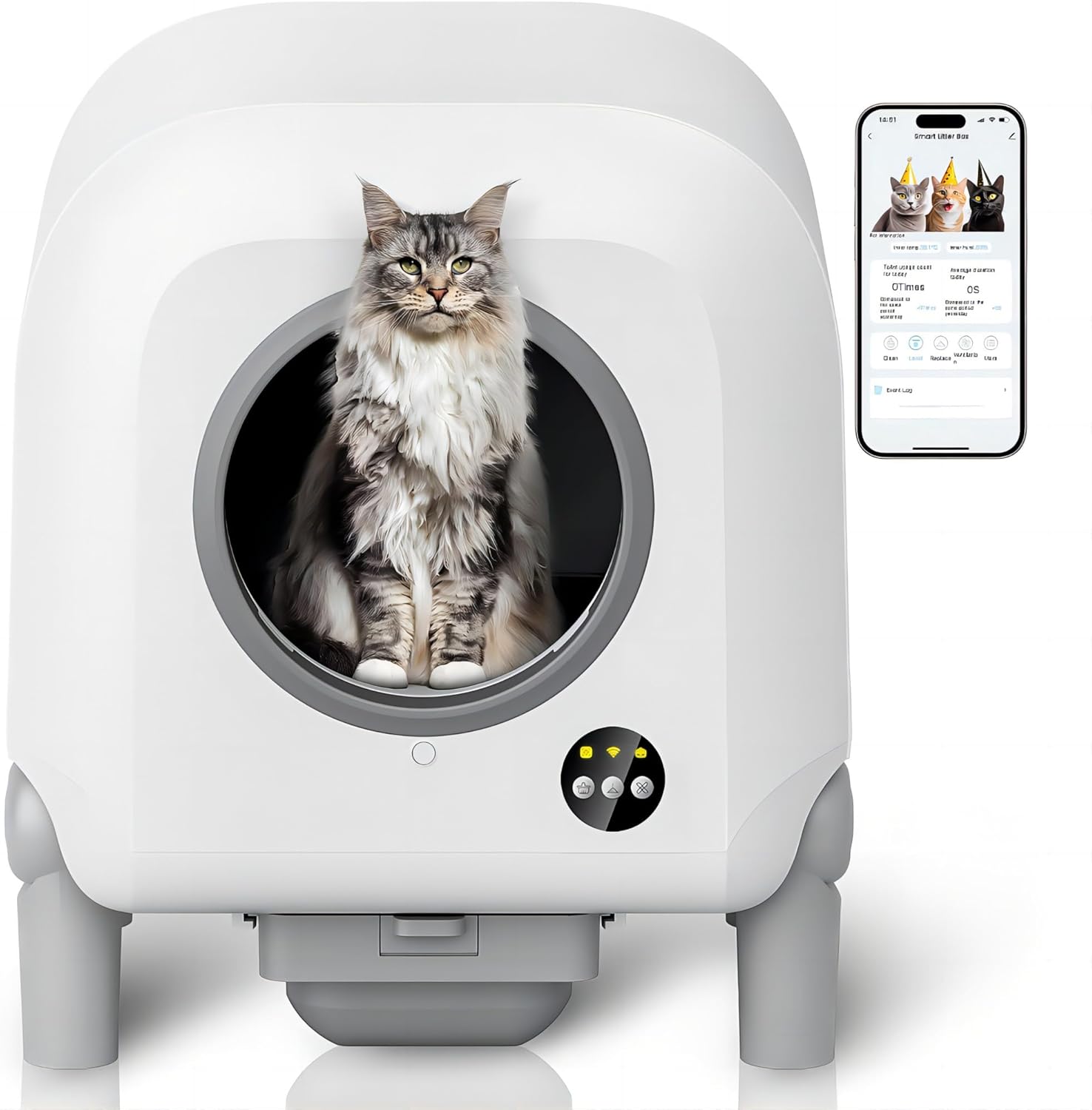 Self-Cleaning Cat Litter Box - X-Large Automatic Model with Advanced Features