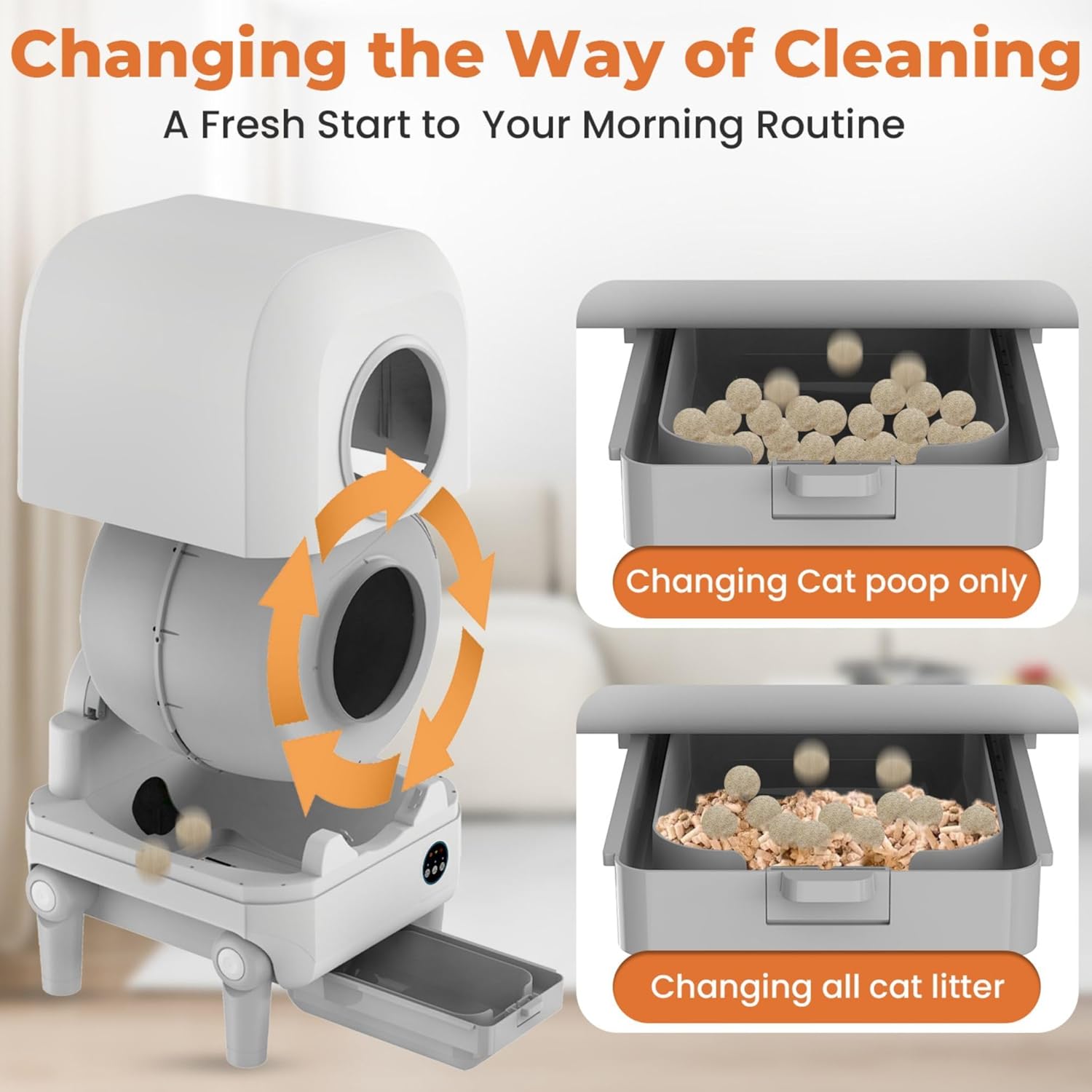 Self-Cleaning Cat Litter Box - X-Large Automatic Model with Advanced Features