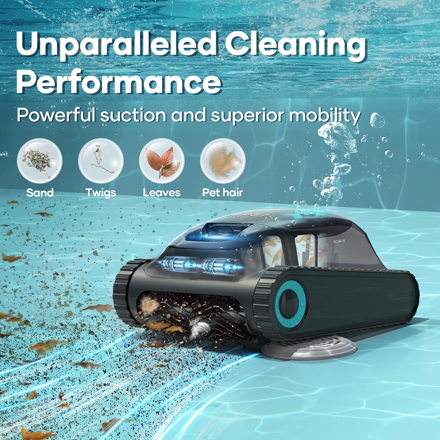 AIPER Scuba S1 Cordless Robotic Pool Cleaner, Pool Vacuum(2024 New)