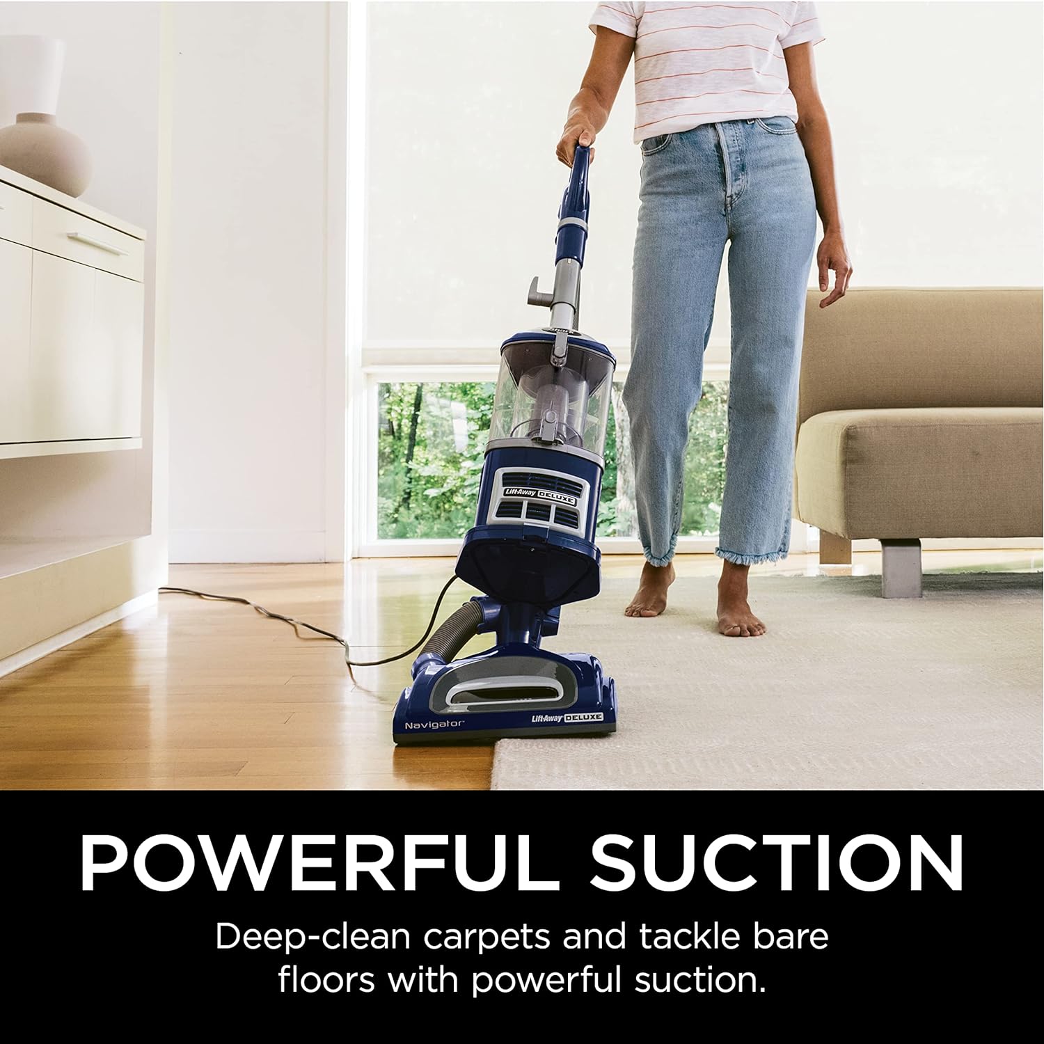 Shark NV360 Navigator Lift-Away Deluxe Upright Vacuum Cleaner - Large Dust Capacity, HEPA Filter