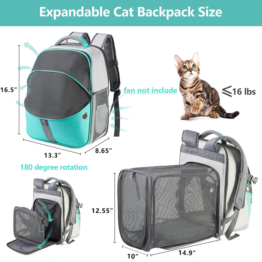 ELLONI Cat Backpack Expandable - Pet Carrier Backpack