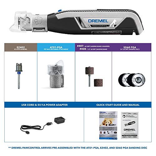 Dremel PawControl Dog Nail Grinder and Trimmer- Safe & Humane Pet Grooming Tool Kit