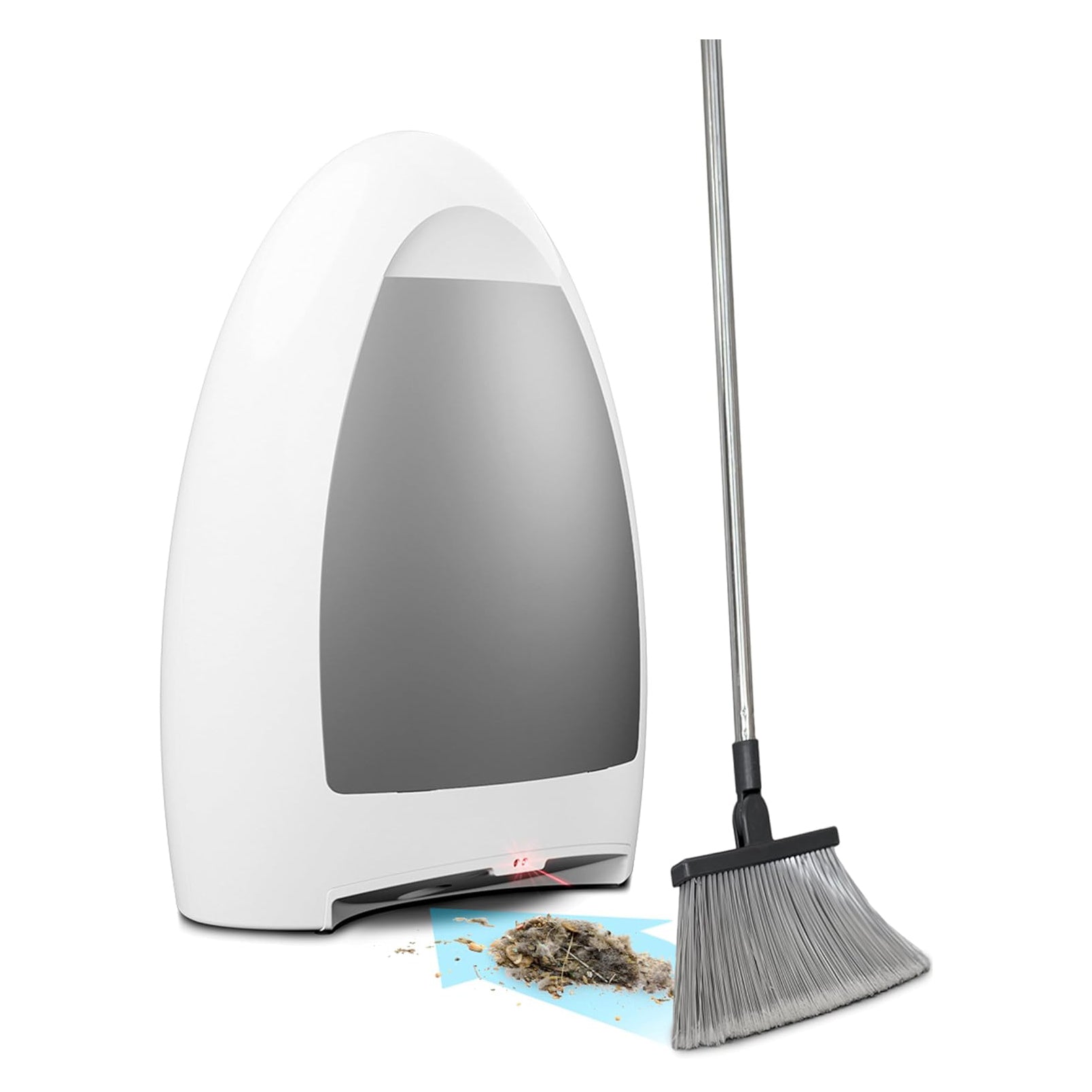 EyeVac Home: Touchless, Fast, and Powerful Automatic Dustpan (White)