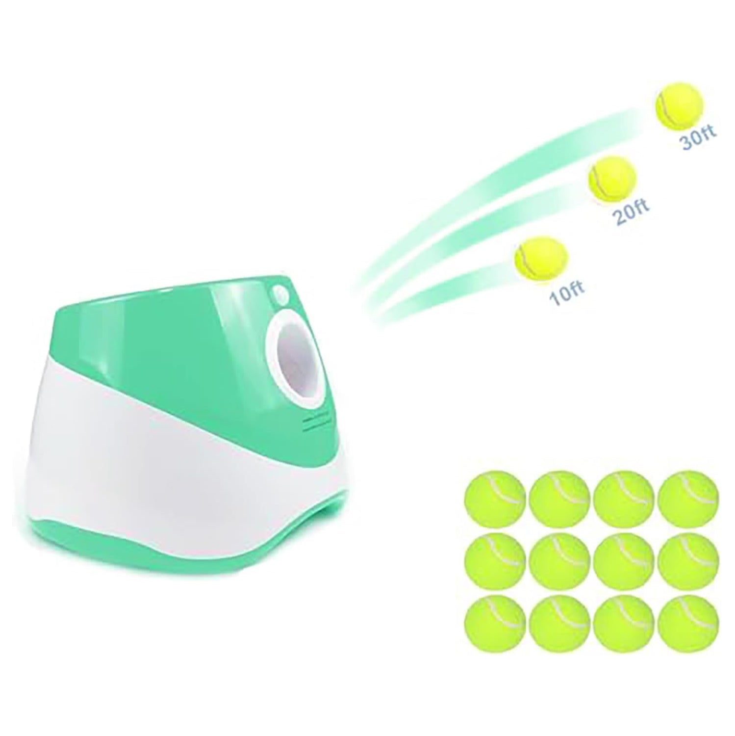 Automatic Dog Ball Launcher with 12 Mini Tennis Balls