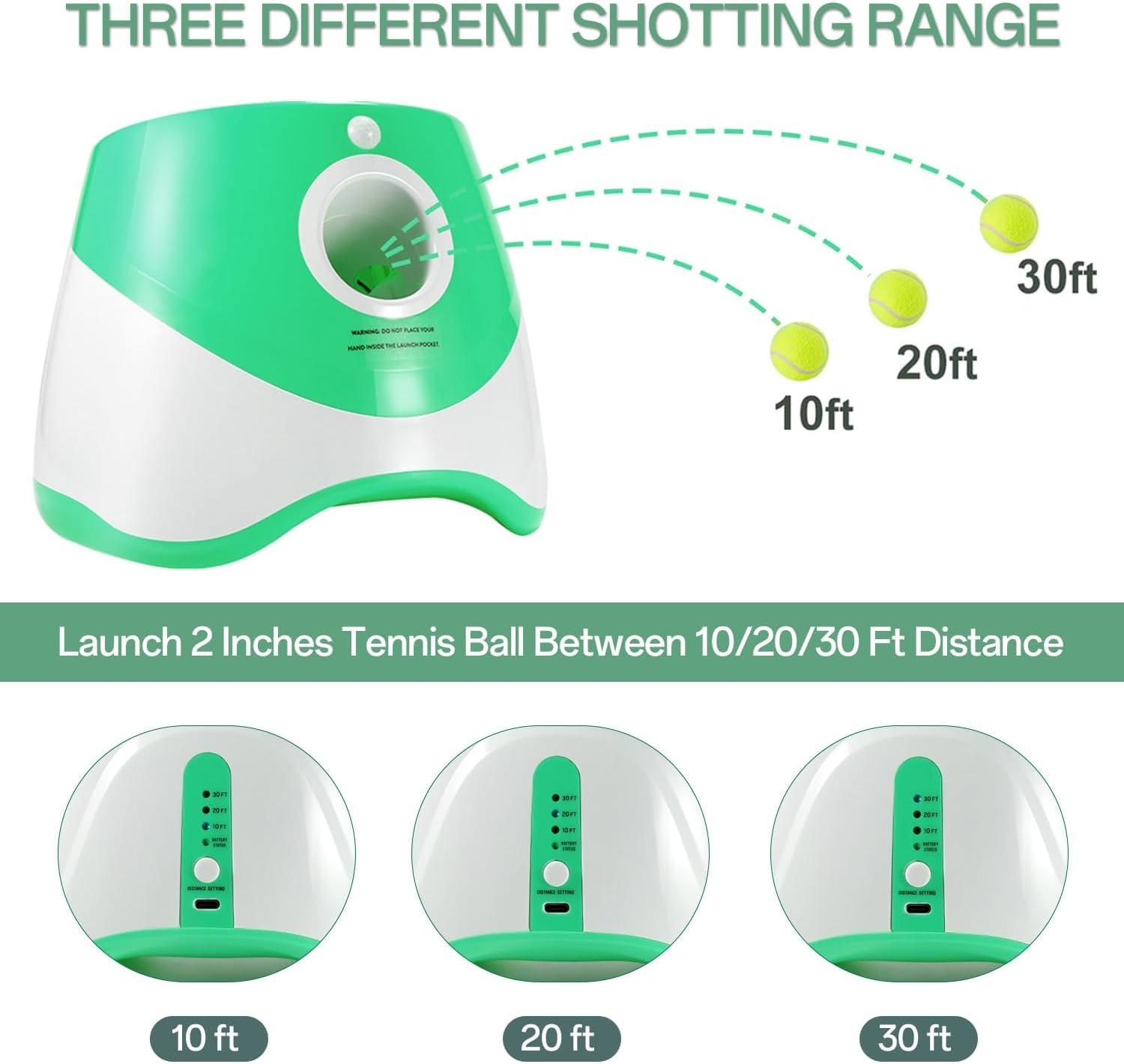 Automatic Dog Ball Launcher with 12 Mini Tennis Balls