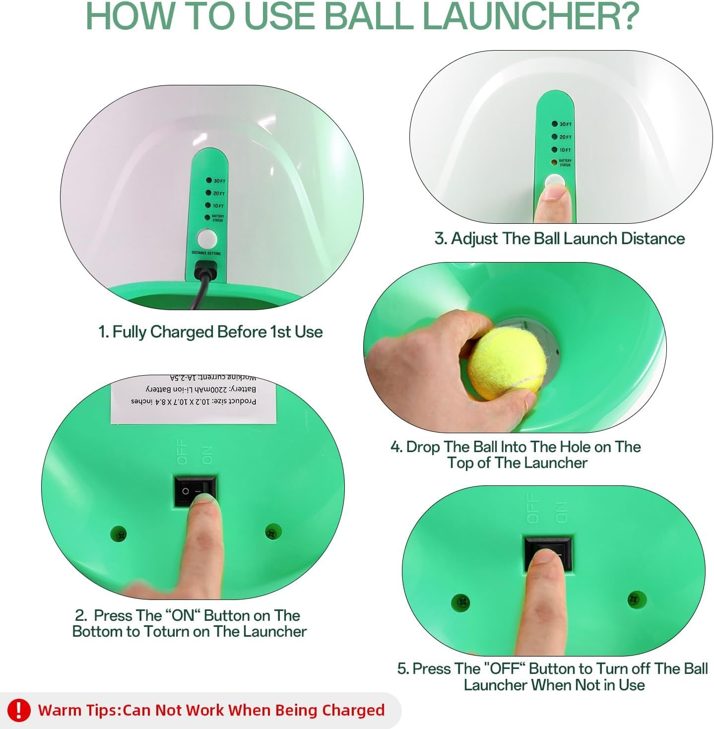 Automatic Dog Ball Launcher with 12 Mini Tennis Balls