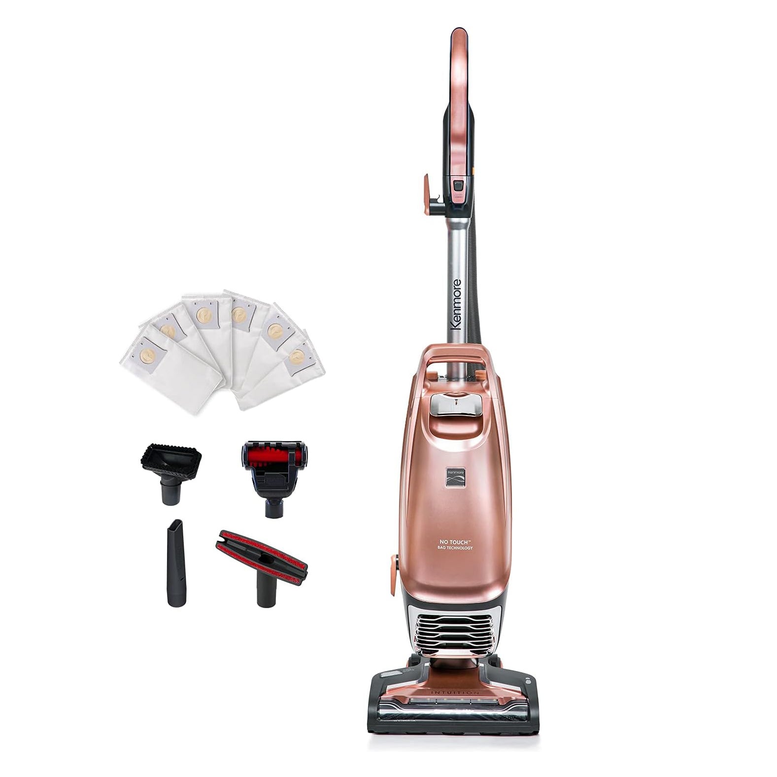 Kenmore Intuition BU4050 Bagged Upright Vacuum with Hair Eliminator Brushroll and Pet HandiMate Tool, Rose Gold