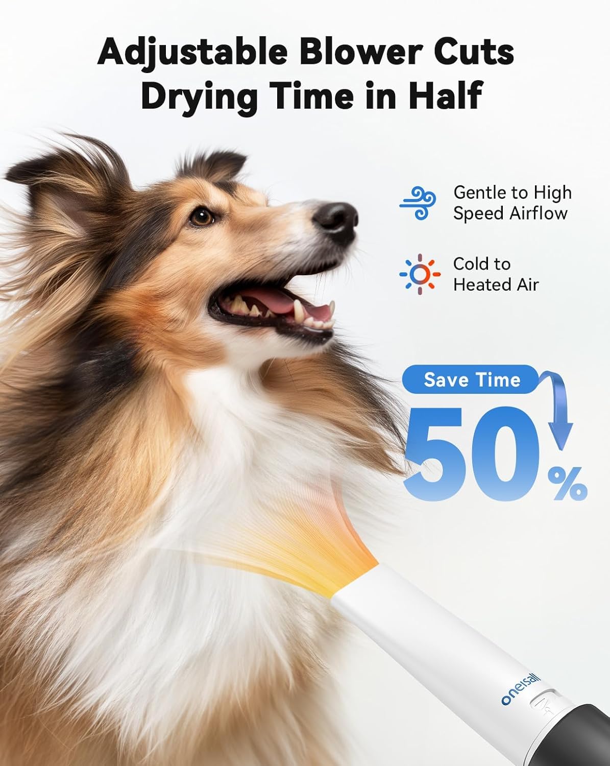 All-in-One Dog Grooming Kit: Vacuum, Dryer & Clippers - 8-in-1 Adjustable Speed and Temperature Control