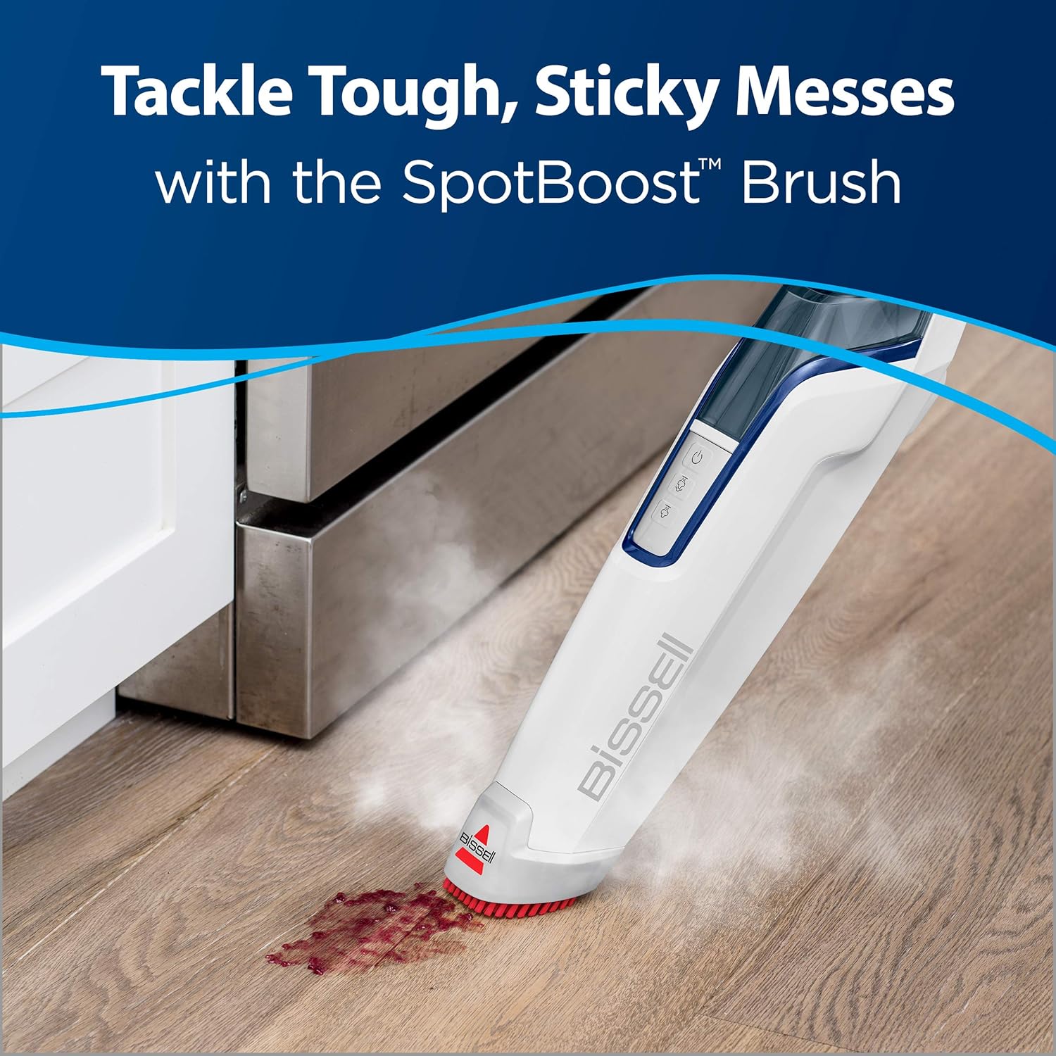 Bissell PowerFresh Deluxe Steam Mop - 3-in-1 Floor Cleaner with Handheld Steamer, Model 1806, Sapphire