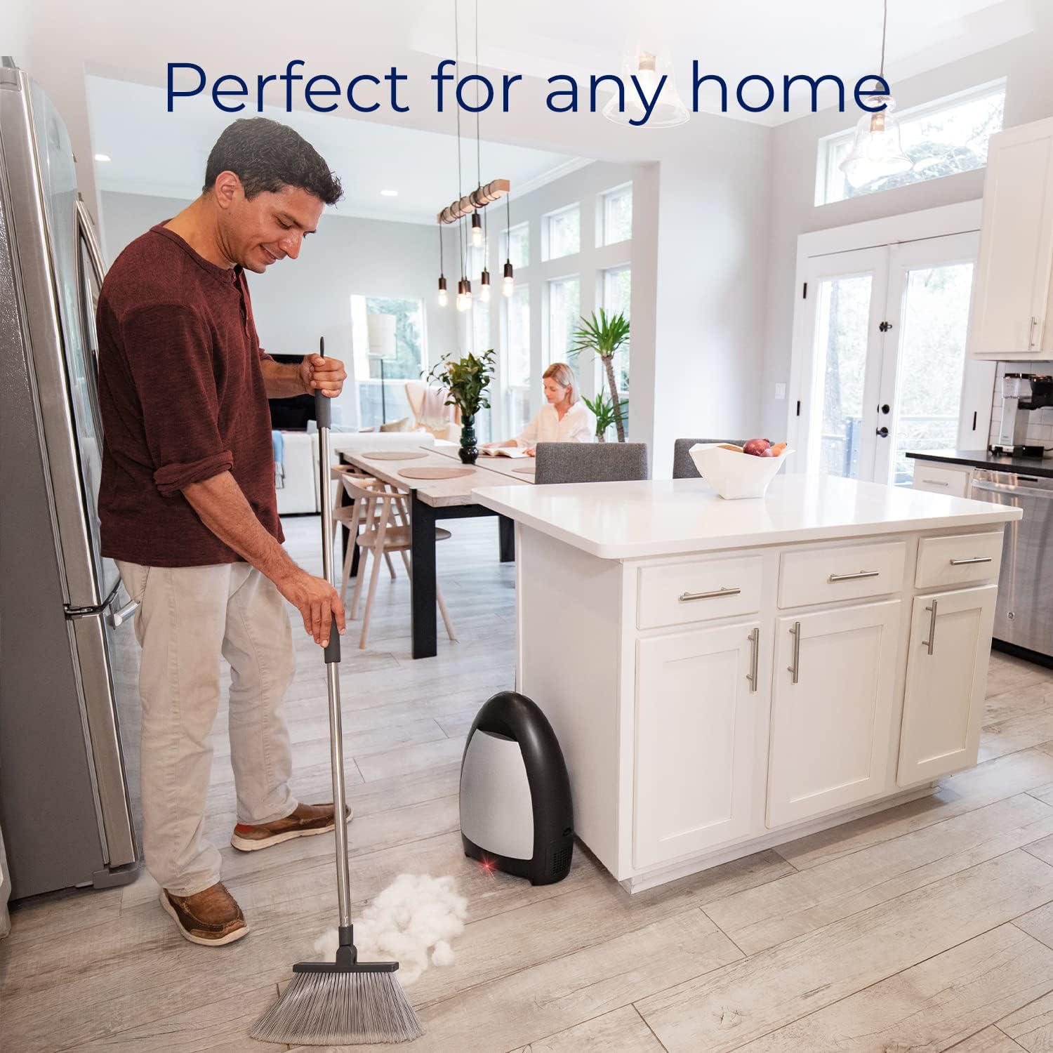 EyeVac Home: Touchless, Fast, and Powerful Automatic Dustpan (Matte Black)