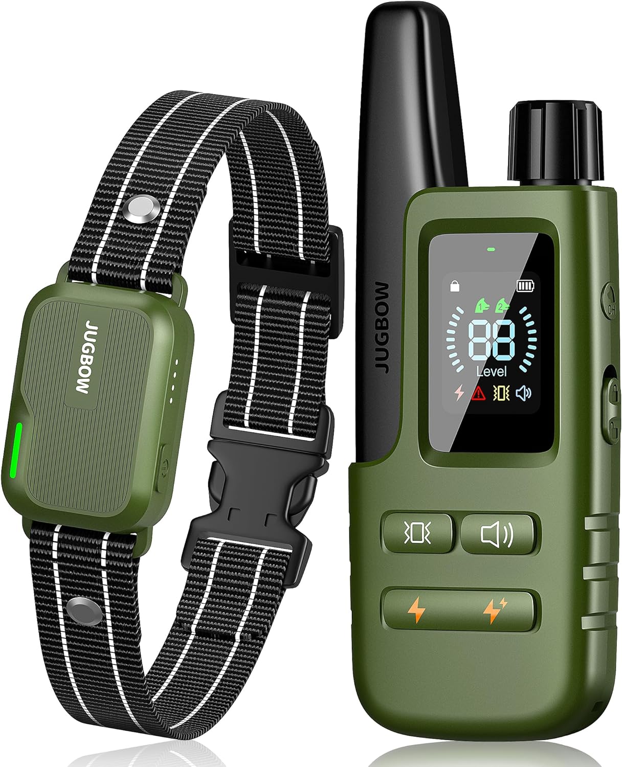 Jugbow 3300FT Hundetrainingshalsband mit Fernbedienung – IPX7 wasserdichtes Schockhalsband mit 4 Trainingsmodi