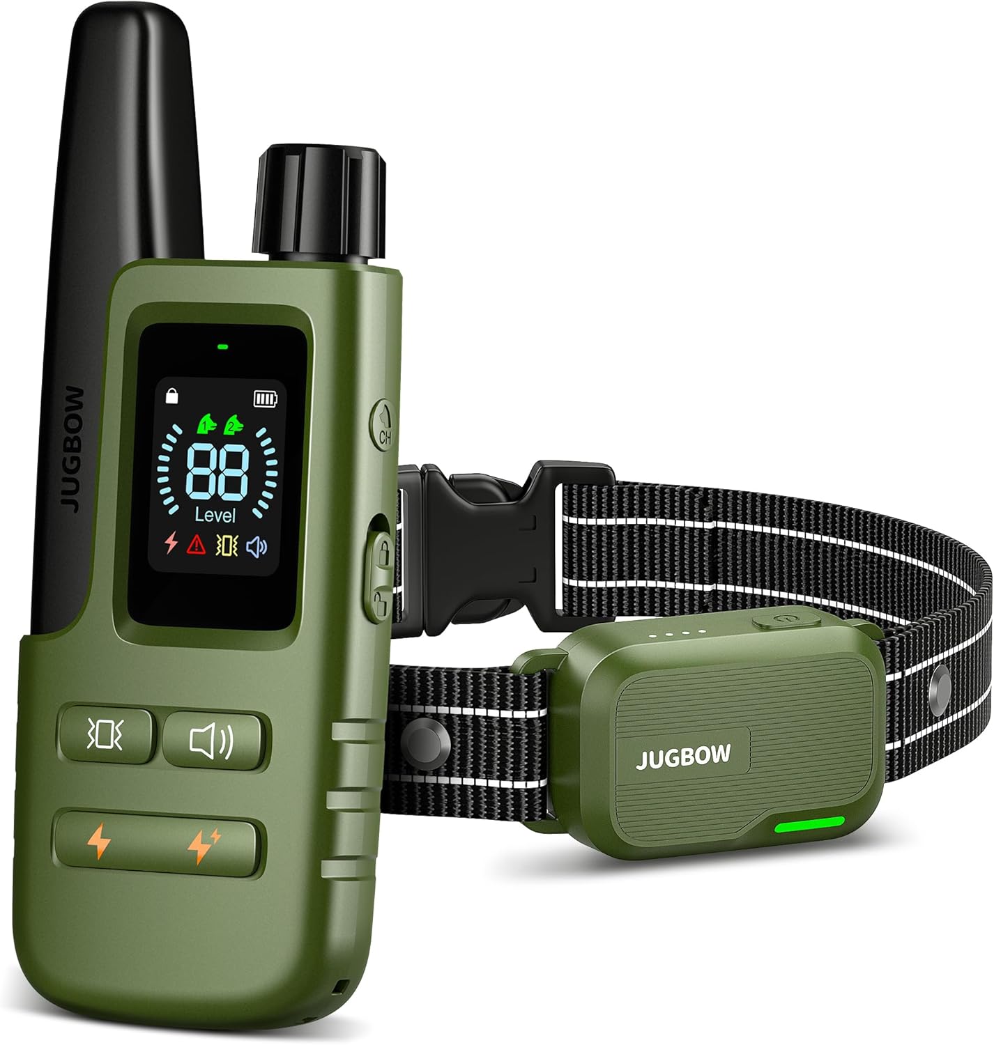 Jugbow 3300FT Dog Training Collar with Remote – IPX7 Waterproof Shock Collar with 4 Training Modes