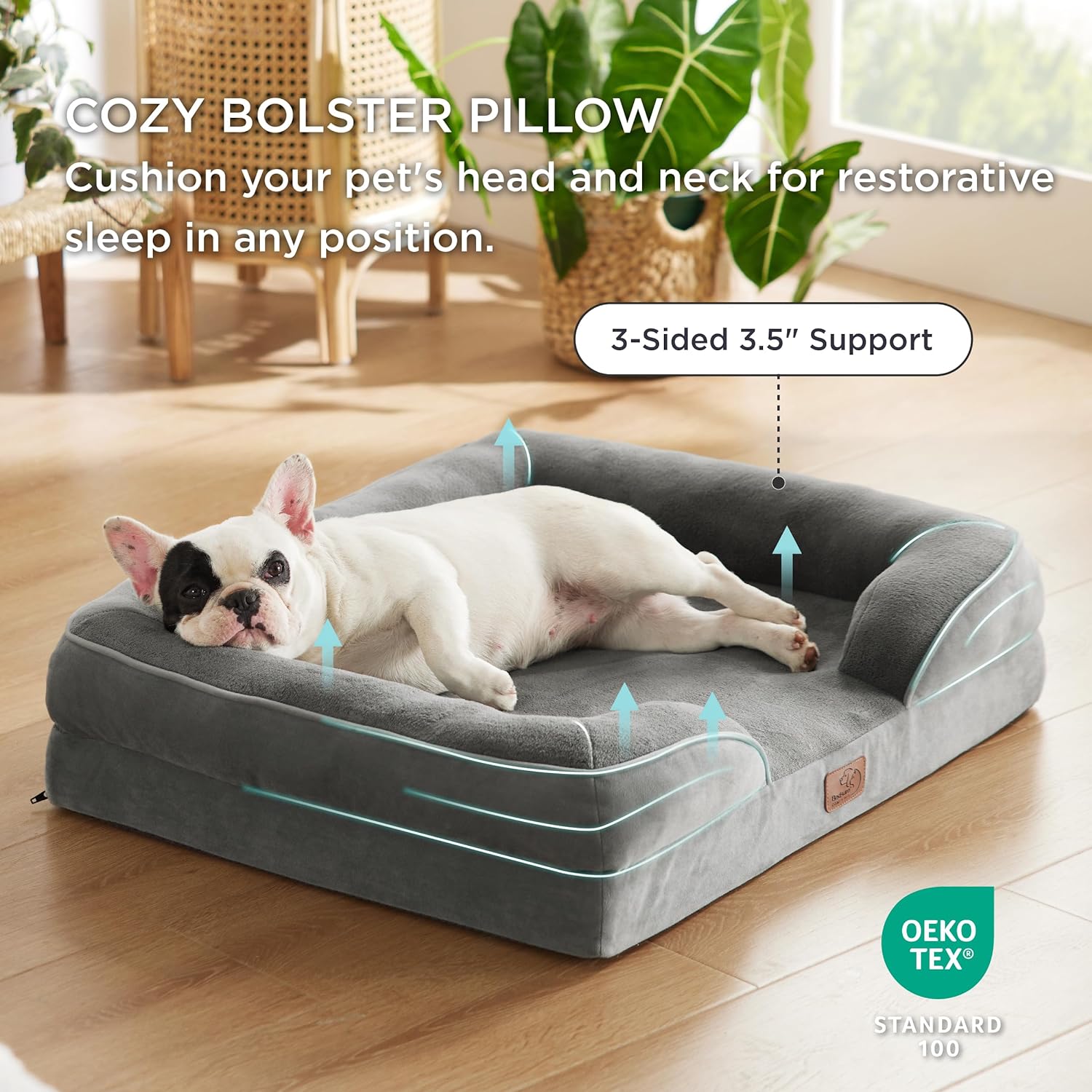 Bedsure Orthopedic Dog Bed for Medium Dogs – Waterproof and Supportive Foam Pet Sofa