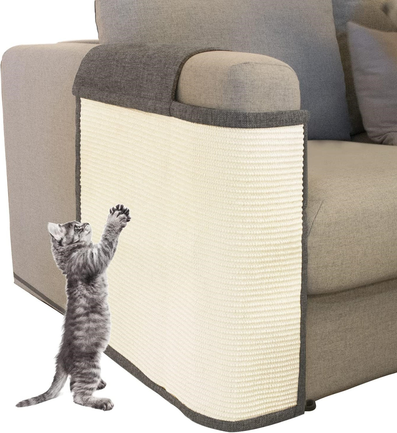 Cat Furniture Protector with Natural Sisal for Sofas and Chairs