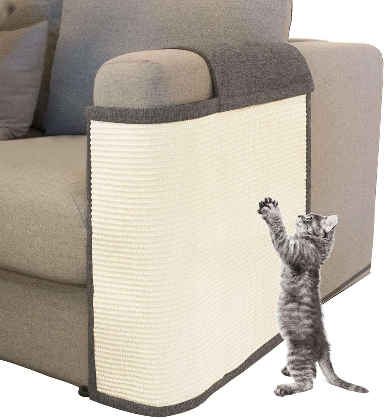 Cat Furniture Protector with Natural Sisal for Sofas and Chairs