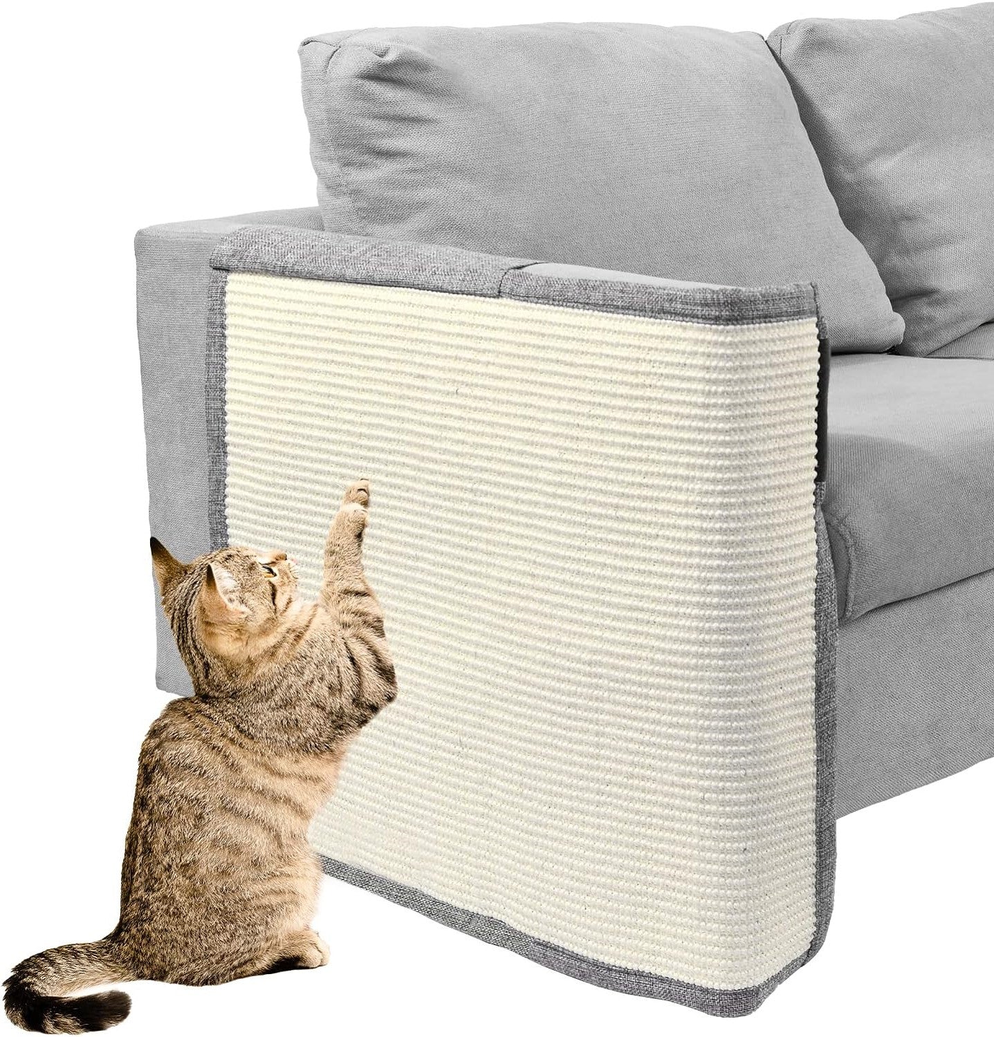 Cat Furniture Protector with Natural Sisal for Sofas and Chairs