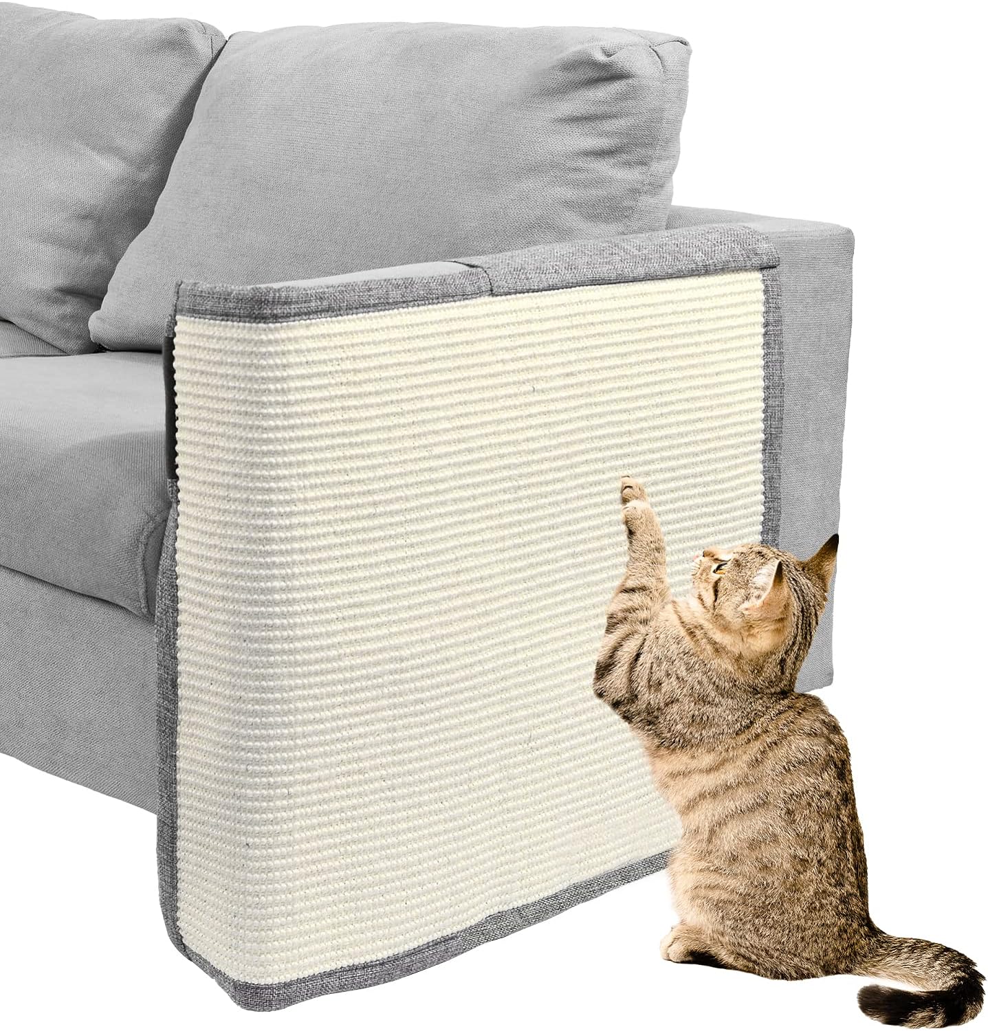 Cat Furniture Protector with Natural Sisal for Sofas and Chairs